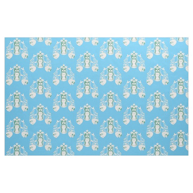 Star-Crown Queen Mermaid Thunder_Cove  Fabric (Fat Quarter)