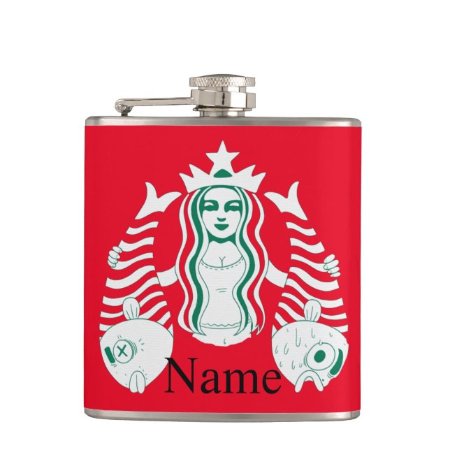 Star-Crown Queen Mermaid Thunder_Cove  Flask (Front)
