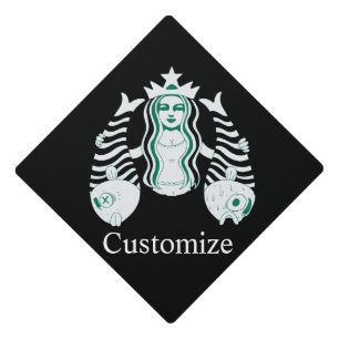 Star-Crown Queen Mermaid Thunder_Cove Graduation Cap Topper