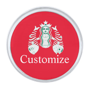 Star-Crown Queen Mermaid Thunder_Cove Silver Finish Lapel Pin