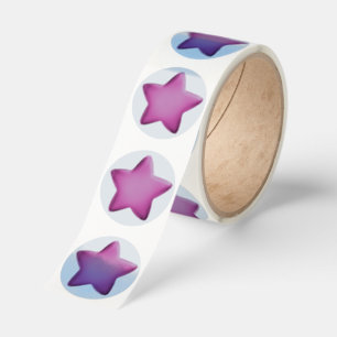Star Custom Premium 3D Blank Award Medal Pink Classic Round Sticker