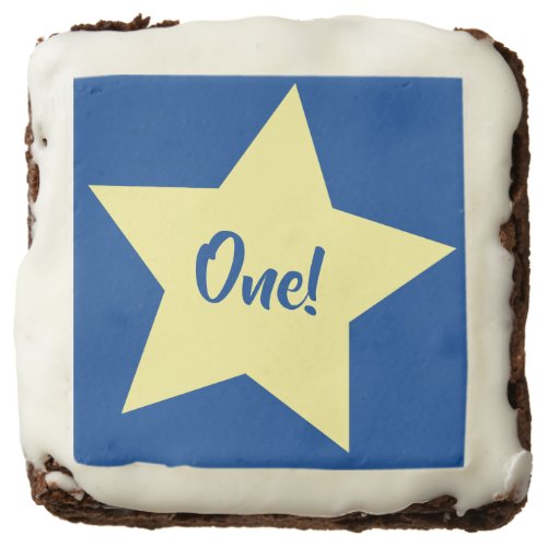 Star Cute Kids Birthday Party Space Brownie