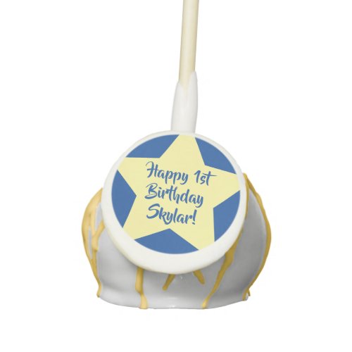 Star Cute Kids Birthday Party Space Cake Pops