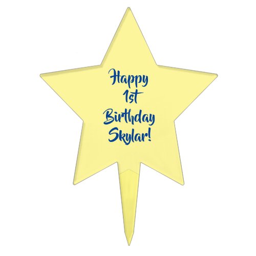 Star Cute Kids Birthday Party Space Cake Topper