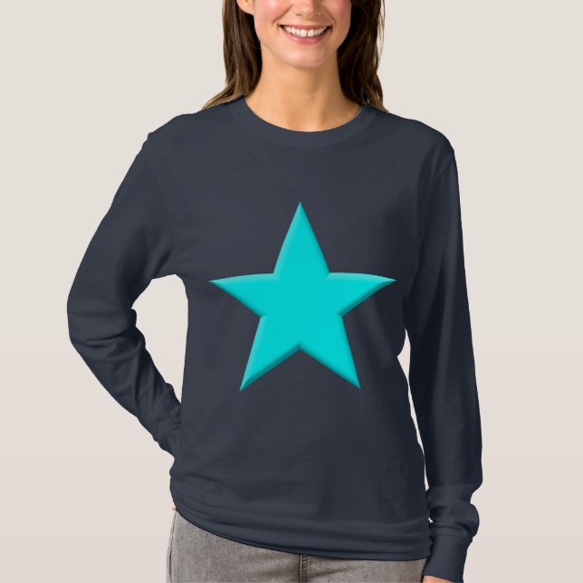 Star - Cyan T-Shirt (Front)