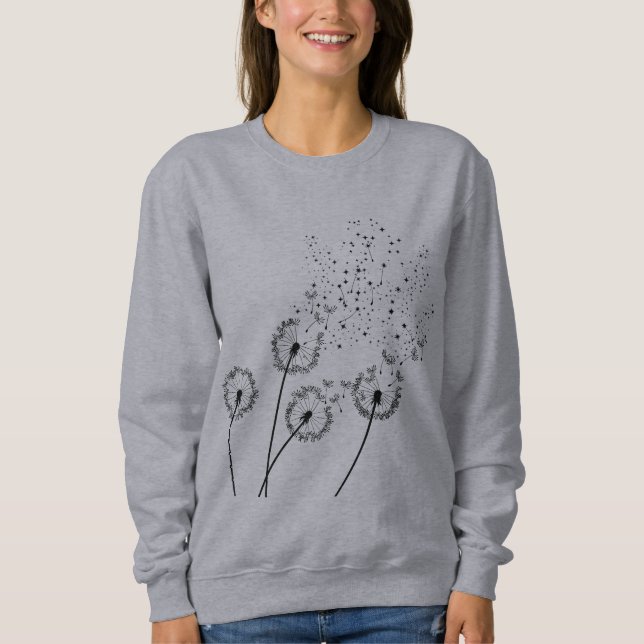 Star Dandelion Black Sweatshirt (Front)