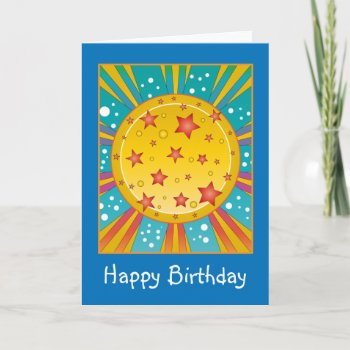 Star Design / Birthday Card by karanta at Zazzle