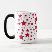 Handmade Star and Stripe Mugs Microwave Safe Mugs Neutral Color