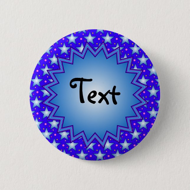 Star Design Template Pinback Button (Front)
