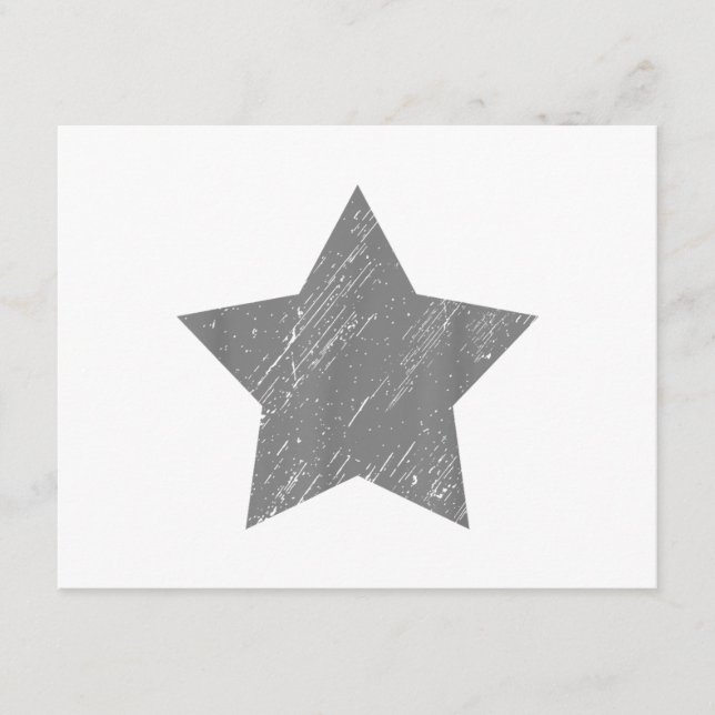 Star Distressed Gray Vintage Star Enclosure Card (Front)