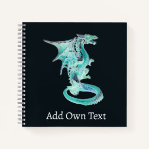 Star Drift Blue Dragon Cover Magical Airborne Art Notebook