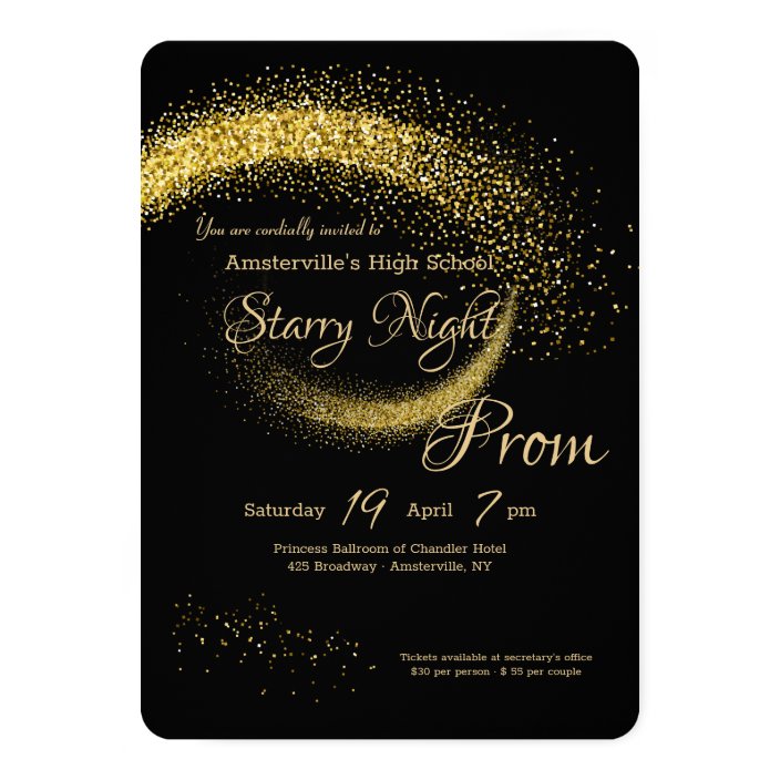 Star Dust Prom Invitation Zazzle Com