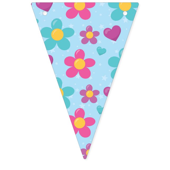 Star-Dusted Blooms  Bunting Flags (First Flag)