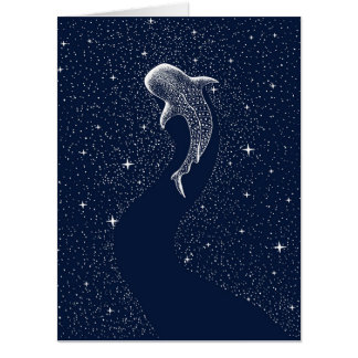 Star Eater Navy | Shark Design | Funny Shark Card