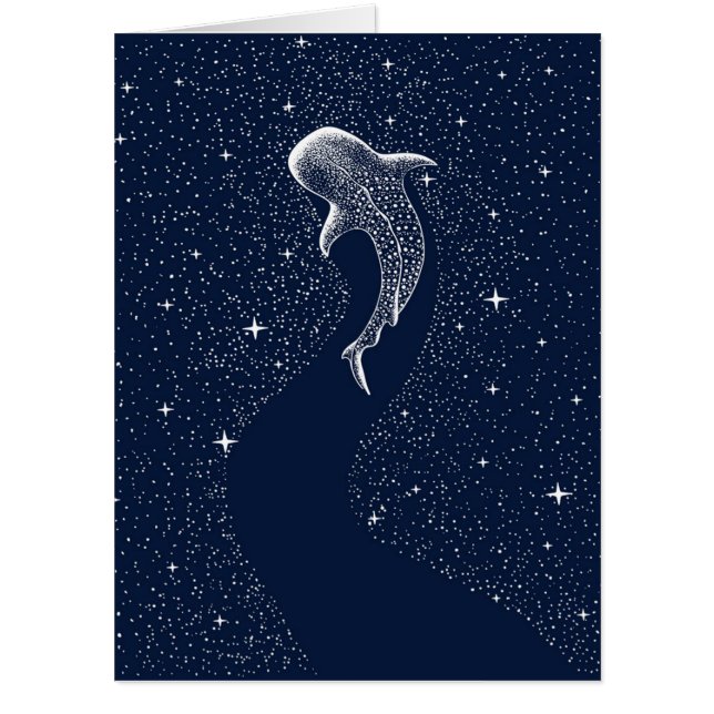 Star Eater Navy | Shark Design | Funny Shark  Card (Front)