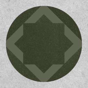Star Emblem Patch in Moss Green Duo – Customizable