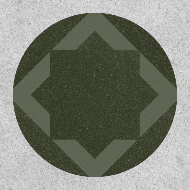 Star Emblem Patch in Moss Green Duo – Customizable (Front)