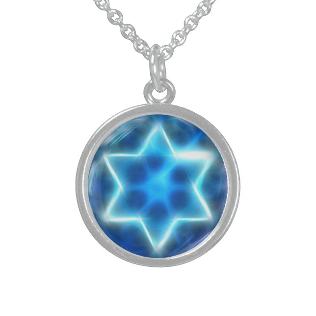 Star Encircled Sterling Silver Necklace (Front)