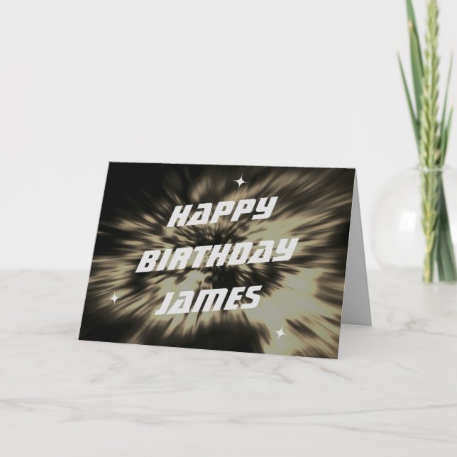 Star Explosion Birthday Card (Front)