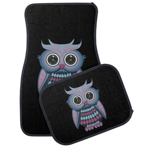 Star Eye Owl _ Blue Purple    Car Floor Mat