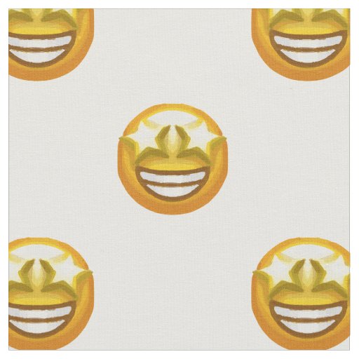star eyes emoji fabric