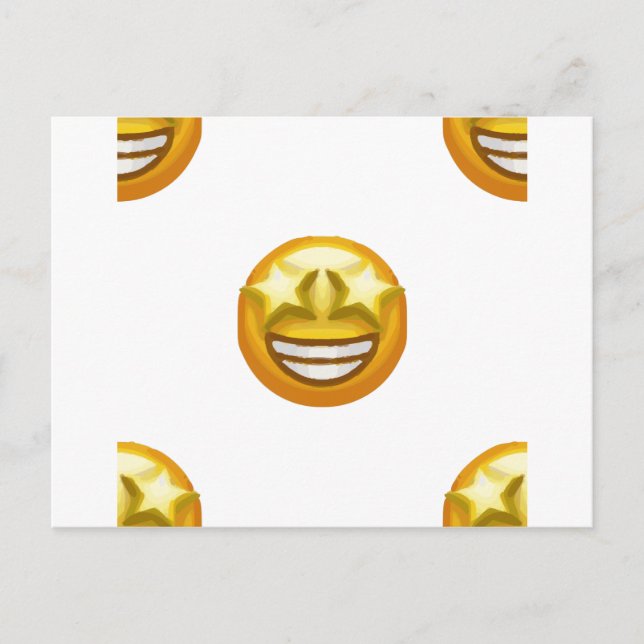 star eyes emoji postcard (Front)