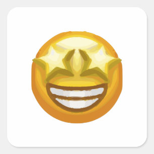 star eyes emoji square sticker
