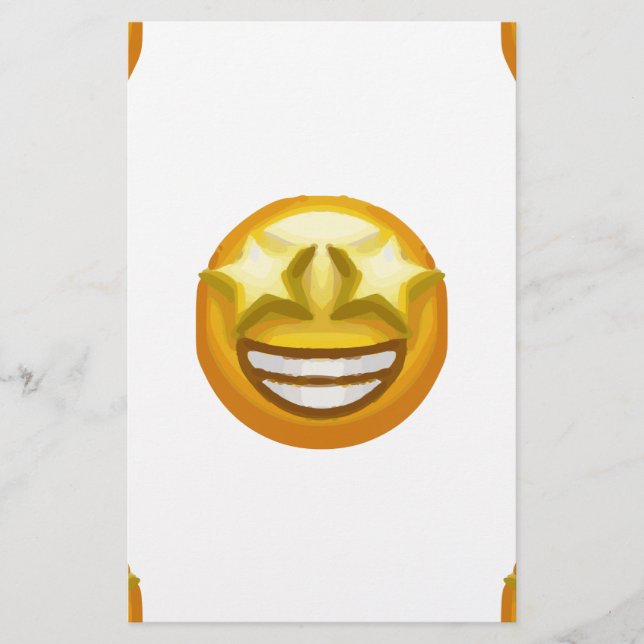 star eyes emoji stationery (Front)