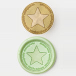 Star Family Monogram Minimalist Elegant Christmas Wax Seal Stamp<br><div class="desc">Simple minimalist classic elegant Christmas wax seal stamp kit with family name to personalize. This design has a Christmas star to match with other products from our "Vintage Christmas green gold stars pattern" collection.</div>