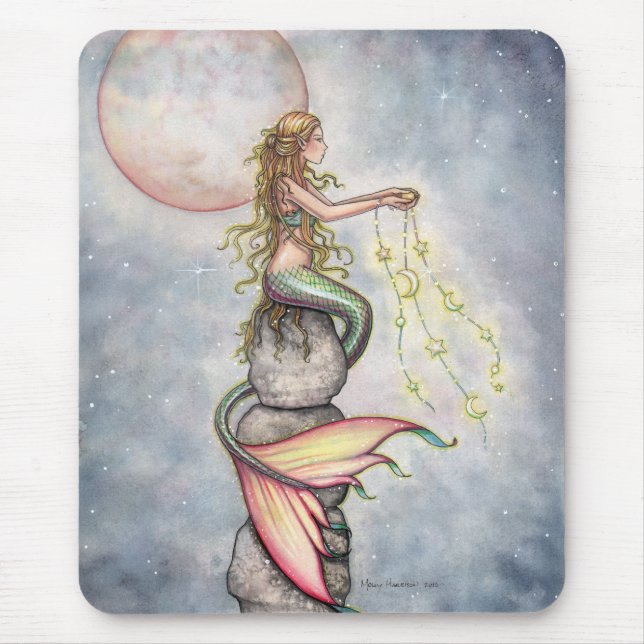 Star Filled Sky Mermaid Mousepad (Front)