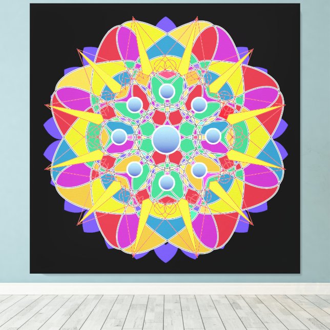 Star Flower Canvas Print (Insitu(Wood Floor))
