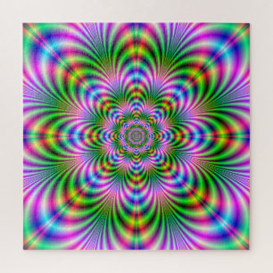 Star Flower in Neon Jigsaw Puzzle