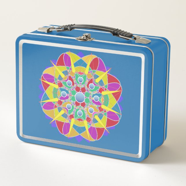 Star Flower Metal Lunch Box (Front)