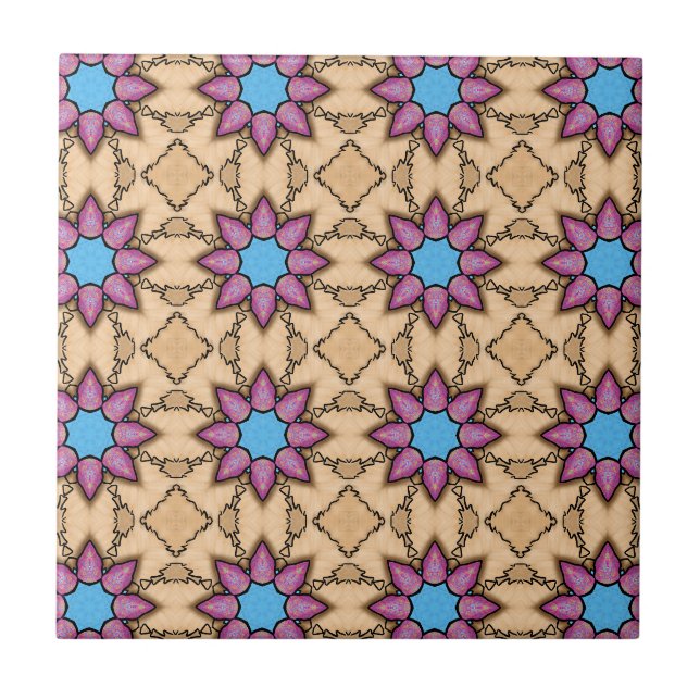 Star Flower Power Ceramic Tile (Front)