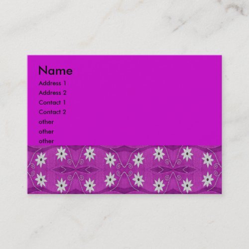 star flower purple business card