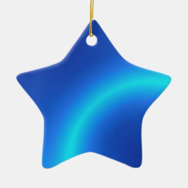 Star for Christmas Tree Ceramic Ornament (Front)