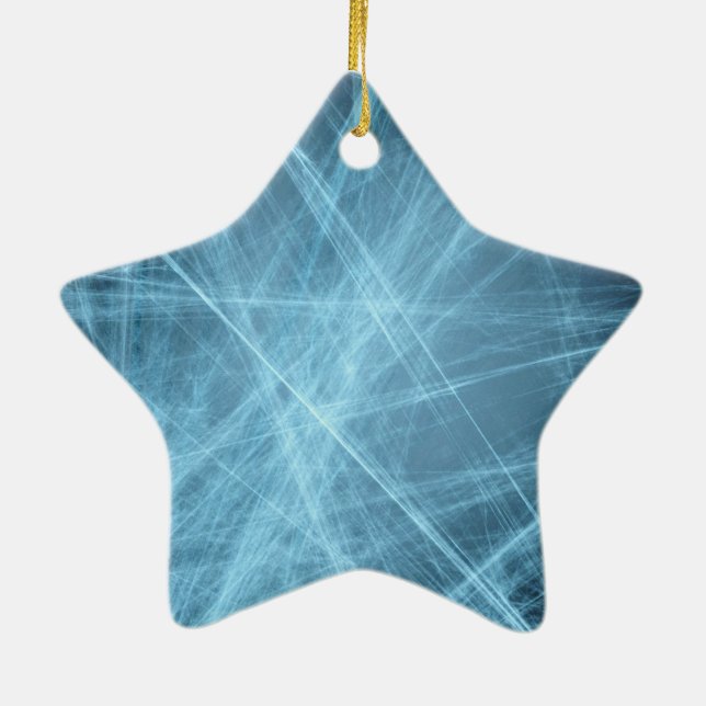 Star for Christmas Tree Ceramic Ornament (Back)