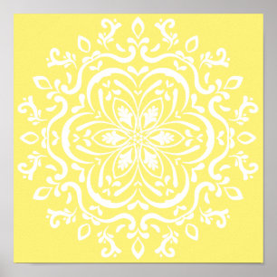 Star Fruit Mandala Poster