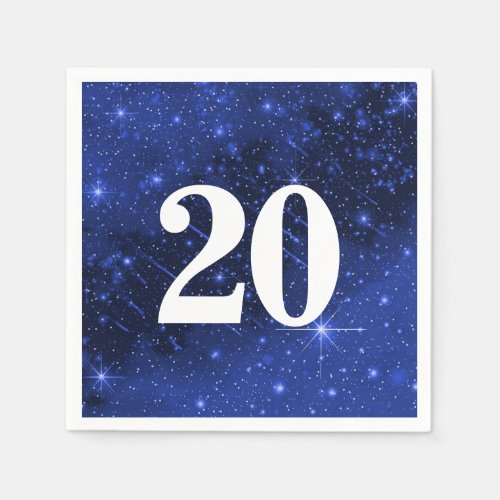 Star Galaxy For 20th Birthday Party  Napkins