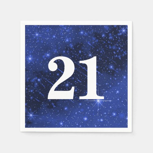 Star Galaxy For 21st Birthday Party   Napkins