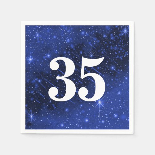 Star Galaxy For 35th Birthday Party    Napkins