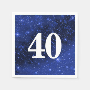 Star Galaxy For 40th Birthday Napkins