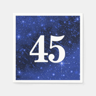 Star Galaxy For 45th Birthday Party Napkins