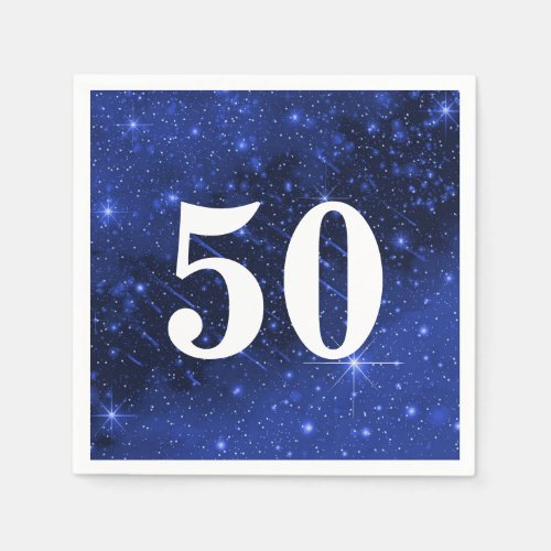 Star Galaxy For 50th Birthday Napkins