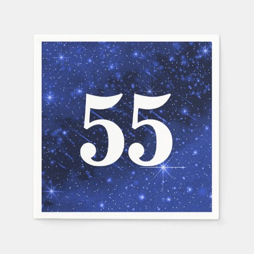 Star Galaxy For 55th Birthday Party   Napkins