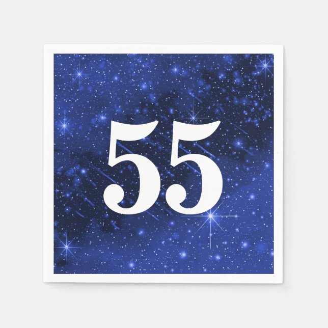 Star Galaxy For 55th Birthday Party   Napkins (Front)