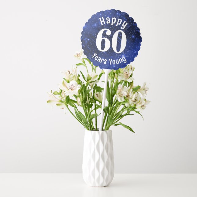 Star Galaxy For 60th Birthday   Balloon (Vase)