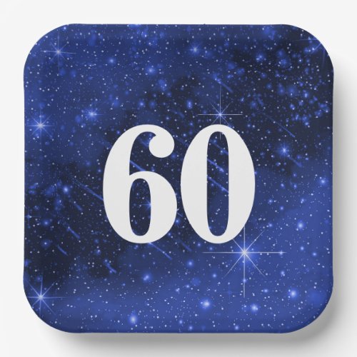 Star Galaxy For 60th Birthday Party    Paper Plates