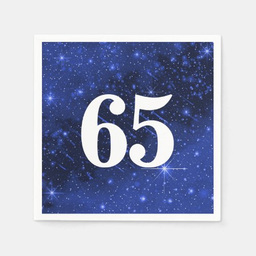 Star Galaxy For 65th Birthday Party   Napkins