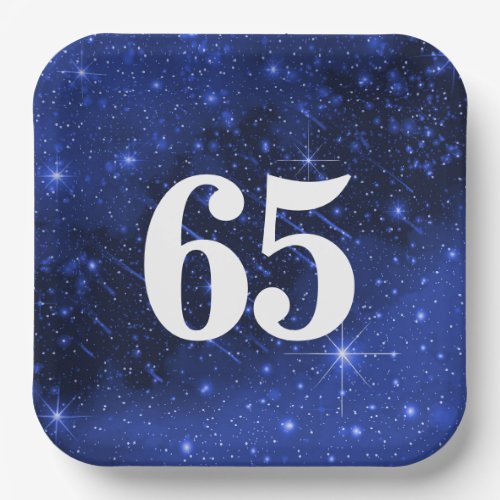 Star Galaxy For 65th Birthday Party   Paper Plates